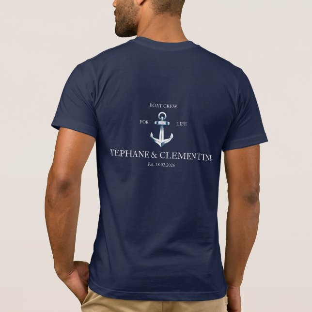 Boat crew for life t shirt (Baksida)