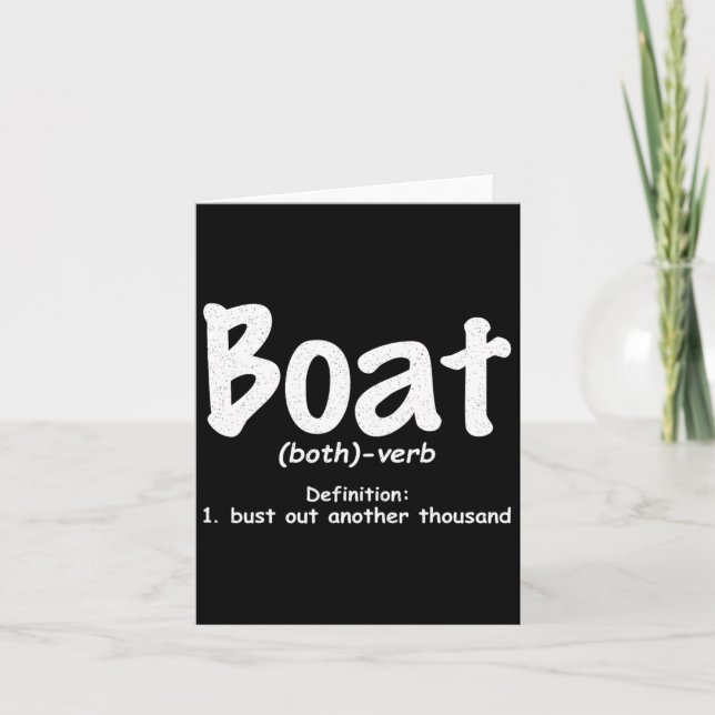 Boat Definition Bust out other Tusus Funny Bo Kort (Framsida)