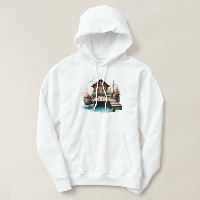 Boat Dock Hooded Sweatshirt (Design framsida)