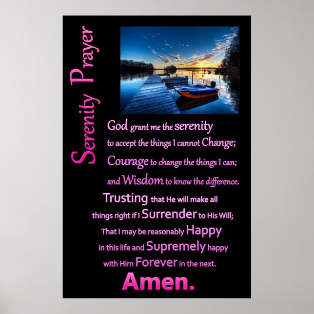 Boat Dock Service Prayer Poster (Framsidan)