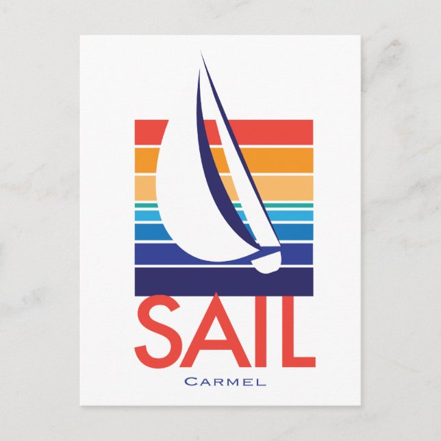 Boat Färg Square_Carmel Vykort (Framsida)