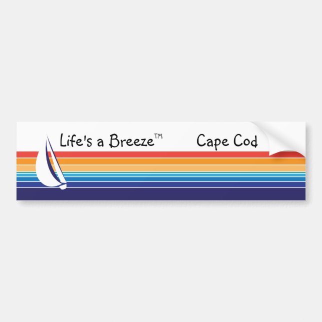 Boat Färg Square_Life är en Breeze™_Cape Cod Bildekal (Framsidan)