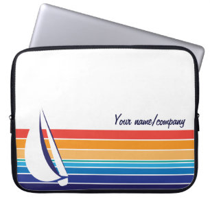Boat Färg Square_Sail_horizon hues_personlig Laptop Sleeve