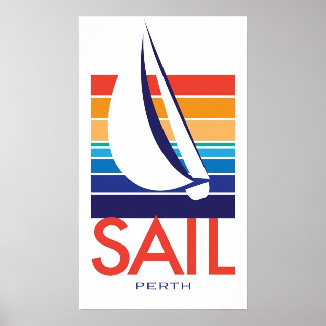 Boat Färg Square_SAIL Perth poster (Framsidan)
