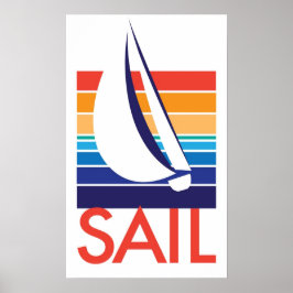 Boat Färg Square_SAIL poster