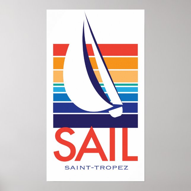 Boat Färg Square_SAIL St. Tropez poster (Framsidan)