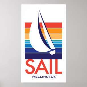 Boat Färg Square_SAIL Wellington poster