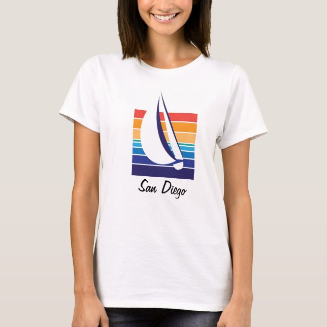 Boat Färg Square_San Diego t-shirt (Framsida)