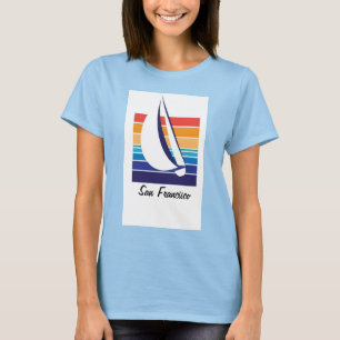 Boat Färg Square_San Francisco T Shirt
