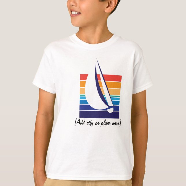 Boat Färg Square_template T-shirt (Framsida)