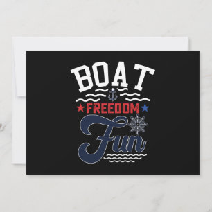 Boat Freedom Roligt 4:e juli Boater Inbjudningar