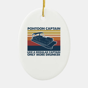 Boat Gift Lustig Vintage Pontoon Boat Gift Idea Julgransprydnad Keramik