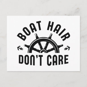 Boat Hair Don't Care Vykort