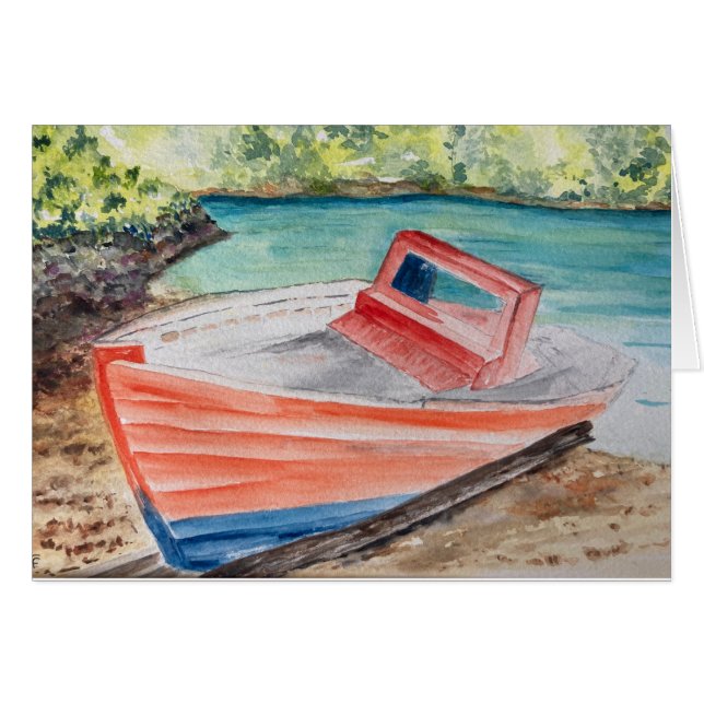 Boat-hälsningskort Hälsningskort (Framsidan Horizontal)