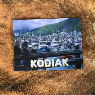 Boat Harbor i Kodiak, Alaska Vykort