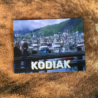 Boat Harbor i Kodiak, Alaska Vykort