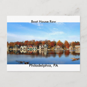 Boat House Row, Philadelphia, PA-porto frimärke Vykort