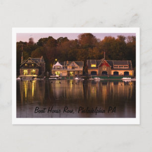 Boat House Row, Philadelphia PA Vykort