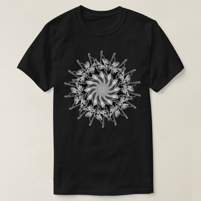 Boat Hull amp Moth Mandala T Shirt (Design framsida)
