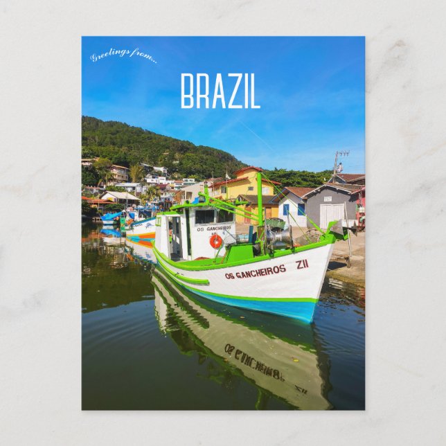 Boat i Barra de Lagoa Brasilien Vykort (Framsida)
