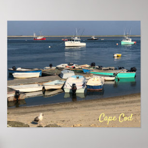 Boat i Chatham Harbor Cape Cod Summer Poster
