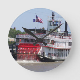 Boat i New Orleans Louisiana Mississippi Rund Klocka
