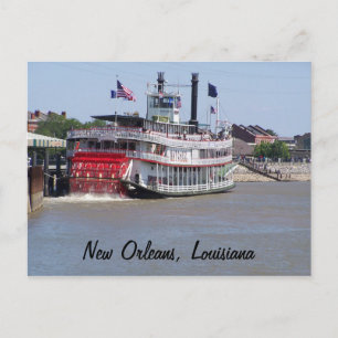 Boat i New Orleans Louisiana Mississippi Vykort