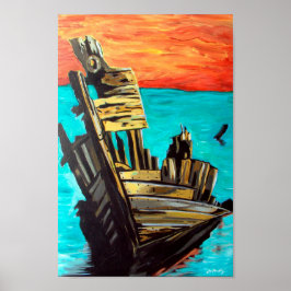 Boat i Sol Poster