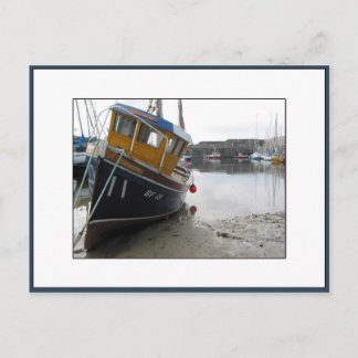 Boat in Portsoy, Aberdeenshire, Skottland Vykort
