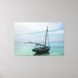 Boat in The Paradise - Haitian Caribbean Canvastryck