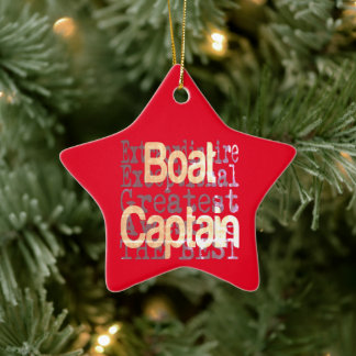 Boat Kapten Extraordinaire Julgransprydnad Keramik
