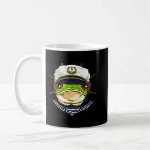 Boat Kapten Frog Boat Älskare Boat Owners Sailor F Kaffemugg