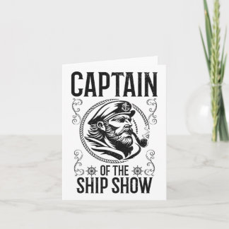 Boat Kapten Funny Boating Kort