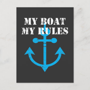 Boat Kapten Påstående Boating Humor Anchor Vykort