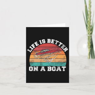 Boat Life Kapten Boating Skipper Seamen Motor Boa Kort