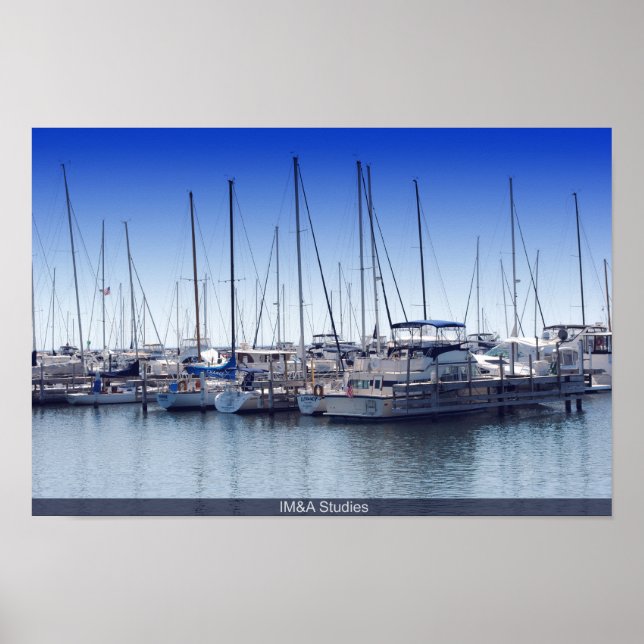 Boat Marina vid Sjö Poster (Framsidan)