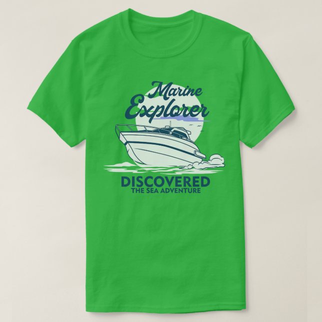 BOAT MARINE EXPLORER T SHIRT (Design framsida)