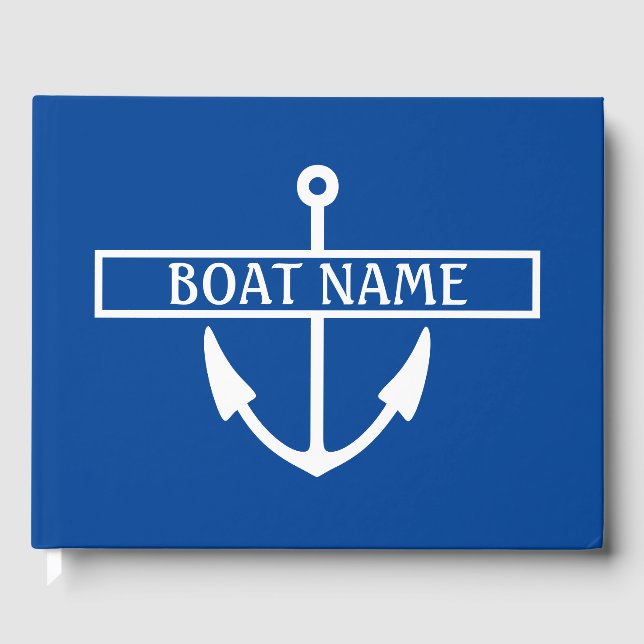 Boat Namn Anchor Guest Bok (Framsida)