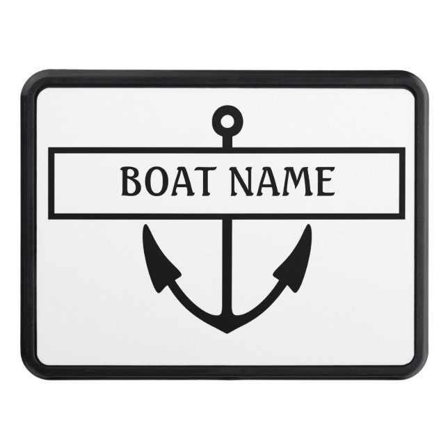 Boat Namn Anchor Hitch Cover Dragkroksskydd (Framsidan)