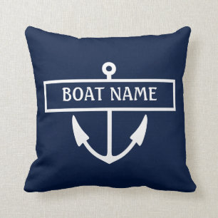 Boat Namn Anchor Kudde