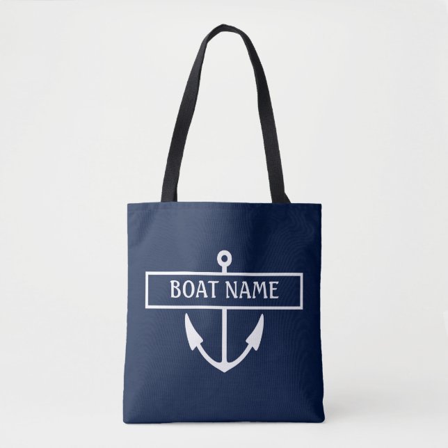 Boat Namn Anchor Tygkasse (Framsida)