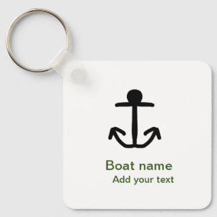 Boat namn anpassningsbar ankarpunkt som seglar und nyckelring