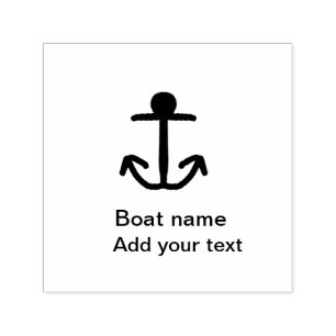 Boat namn anpassningsbar ankarpunkt som seglar und självfärgande stämpel