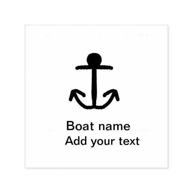 Boat namn anpassningsbar ankarpunkt som seglar und självfärgande stämpel (Design)