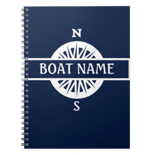 Boat Namn Compass-befälhavarens logg Anteckningsbok