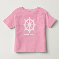 Boat Namn eller Frakt Helm Wheel Rosa White ()