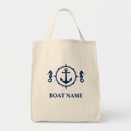 Boat Namn Seahorse Anchor Eco-Friendly Livsmedel Tygkasse
