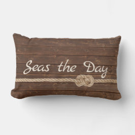 Boat Namn vid toppen med Rope Knot Lumbarkudde