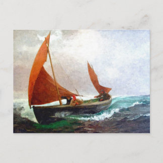 Boat når stranden vykort