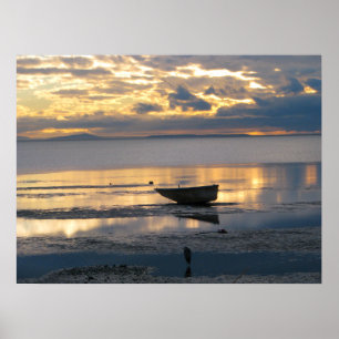 Boat och Heron Poster